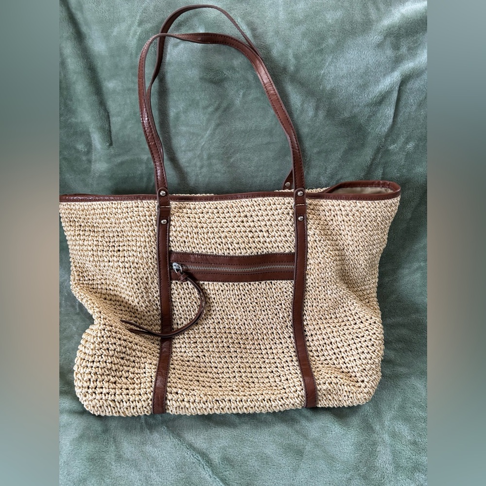 Banana Republic sisal tote bag